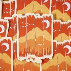 Second Gear WNC Menottees Fall Mountain Weather Sticker More