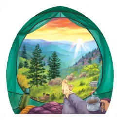 Second Gear WNC Sticker Art Tent View Mountains More