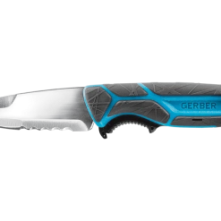 Second Gear WNC Gerber Crossriver Salt Knife & Sheath, Cyan (Blue) Camp