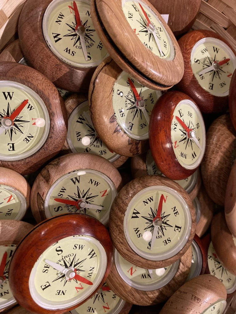 Second Gear WNC David Bowers Handmade Woodturned Compass