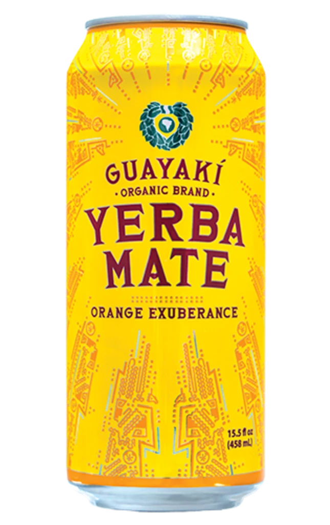 Second Gear WNC Camp Guayaki Yerba Mate Orange Exuberance, 15.5 Oz Can