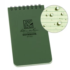 Second Gear WNC Rite In The Rain Notepad 3 X 5, Green Books & Maps