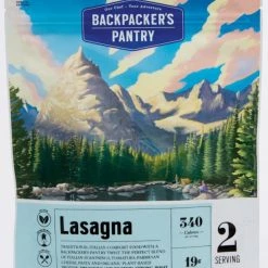 Second Gear WNC Camp Backpacker's Pantry Lasagna, 2 Servings, (V)