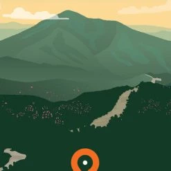 Second Gear WNC Pisgah Map Company Shining Rock W/ Middle Prong Map