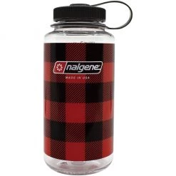 Second Gear WNC Nalgene Wide Mouth Bottle, Red Plaid, 32oz