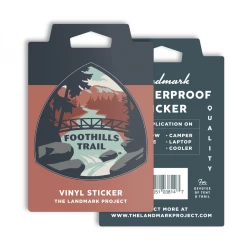 Second Gear WNC The Landmark Project Vinyl Sticker, Foothills Trail