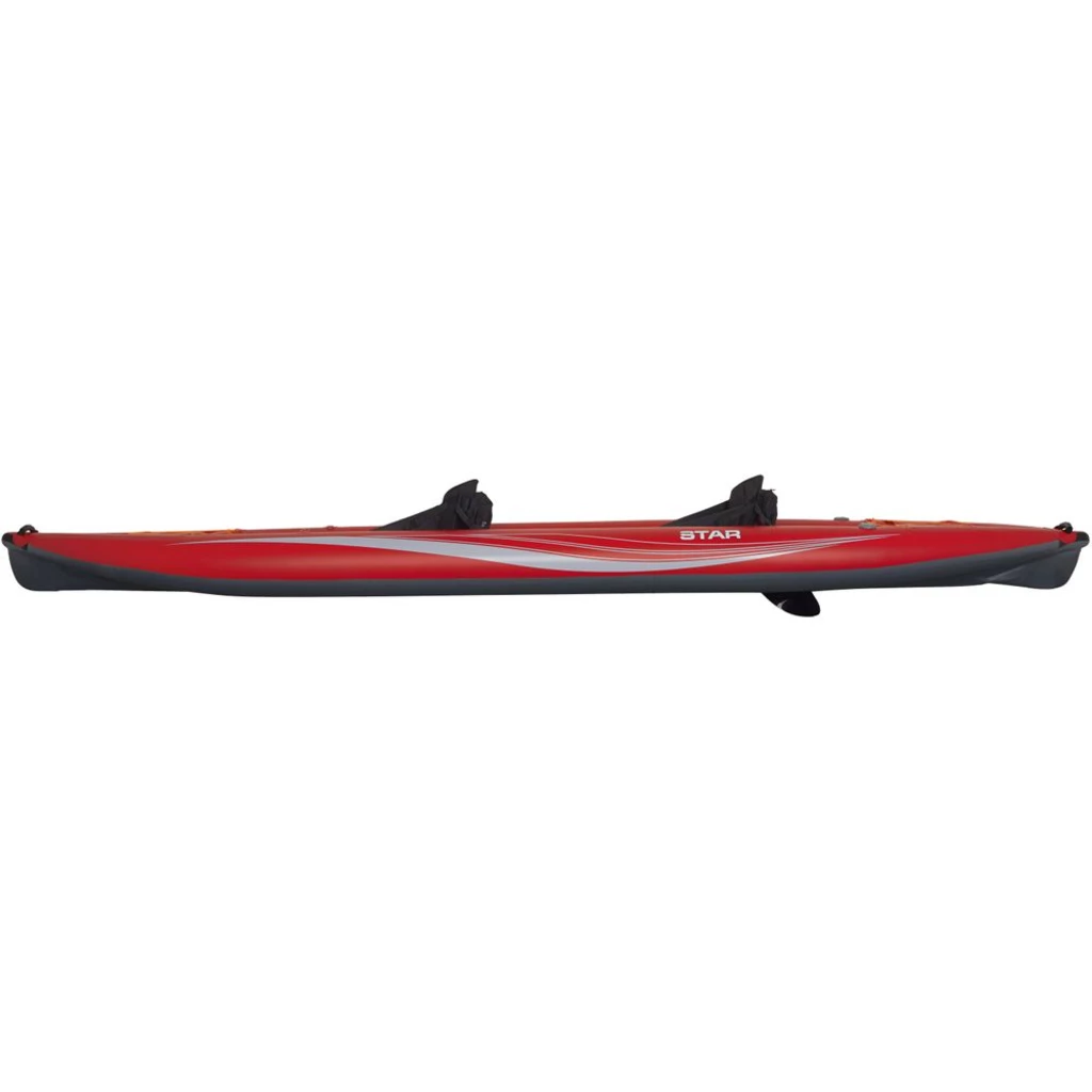 Second Gear WNC STAR Paragon Tandem Inflatable Kayak, Red, 15' Paddle