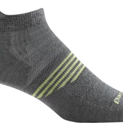 Second Gear WNC Women Darn Tough Element No Show Tab Lightweight Athletic Sock, Gray, Men's XL / Style 1101