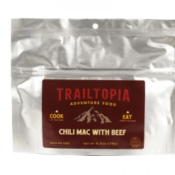 Second Gear WNC Camp Trailtopia Adventure Food Chili Mac W/ Beef, 2 Servings