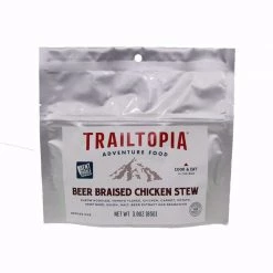 Second Gear WNC Trailtopia Adventure Food Bent Paddle Beer Braised Chicken Stew, Serves One