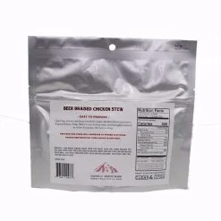 Second Gear WNC Trailtopia Adventure Food Bent Paddle Beer Braised Chicken Stew, Serves One