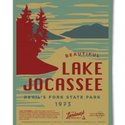 Second Gear WNC Landmark Lake Jocassee Poster (18"x24") More