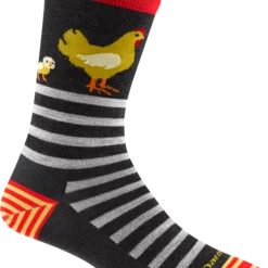 Second Gear WNC Darn Tough Animal Haus Crew Lightweight Socks, Charcoal, Women's S / Style 6037