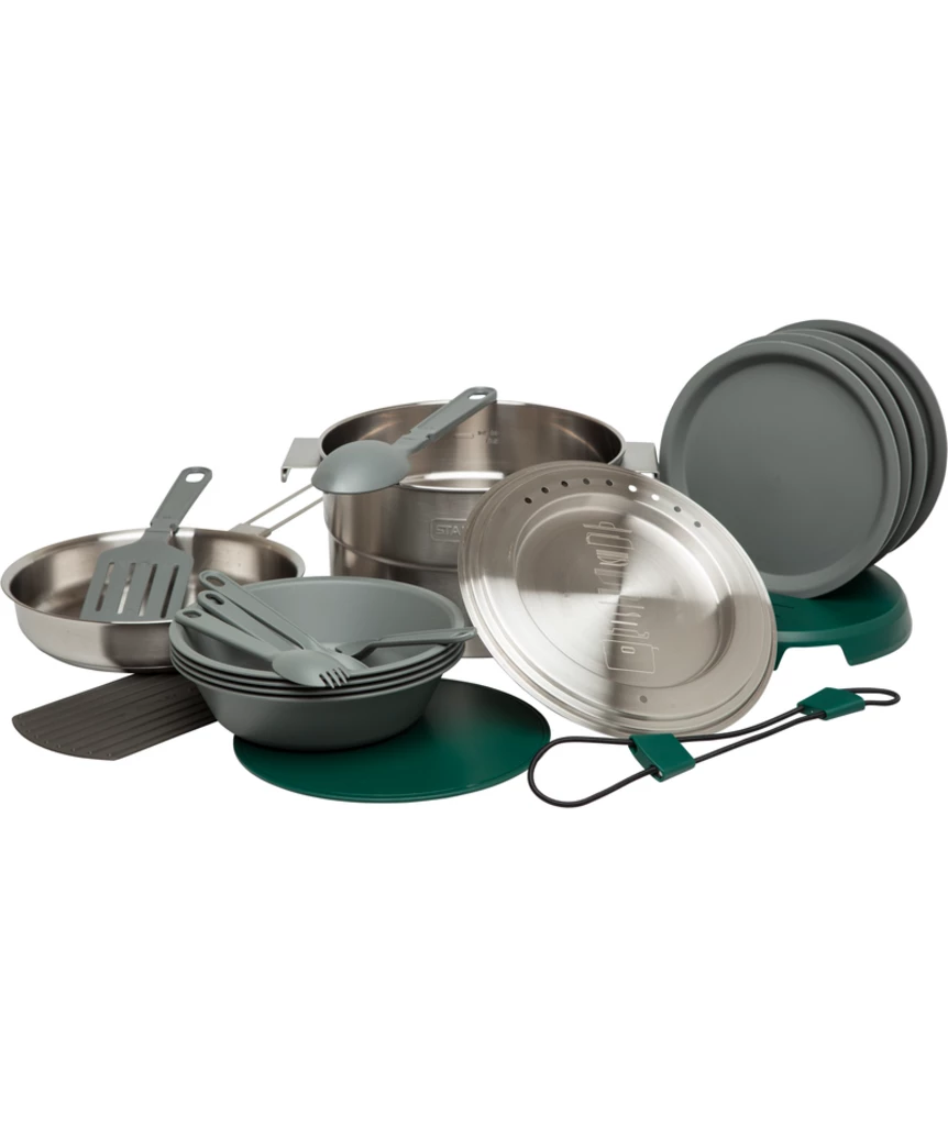 Second Gear WNC Stanley Full Kitchen Base Camp Cook Set, 3.7qt, Stainless Steel