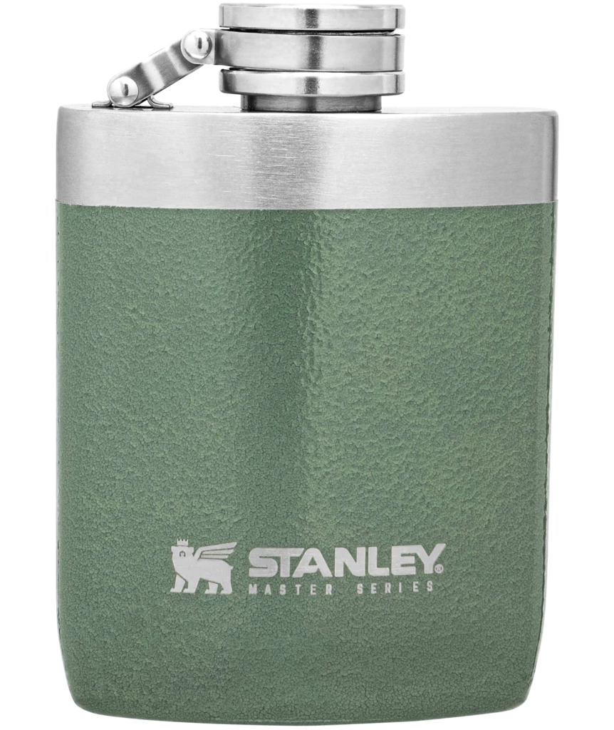 Second Gear WNC Hike Stanley Unbreakable Hip Flask, 8oz, Hammertone Green