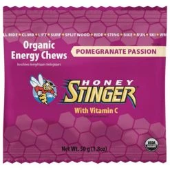 Second Gear WNC Honey Stinger Organic Energy Chews, Pomegranate Passionfruit