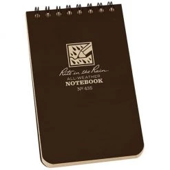 Second Gear WNC Rite-in-the-Rain Top Spiral Book, 3"x5", Brown