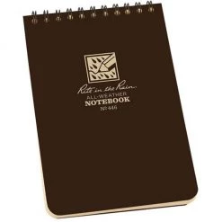 Second Gear WNC Rite-in-the-Rain Top Spiral Book, 4"x6", Brown