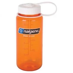 Second Gear WNC Nalgene Wide Mouth Water Bottle, 16oz., Orange W/ White Lid