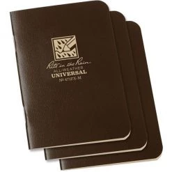 Second Gear WNC Rite-in-the-Rain 3 1/4 X 4 5/8 Stapled Notebook, 3-pack, Brown