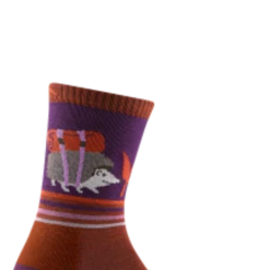 Second Gear WNC Darn Tough Critter Club Micro Crew Lightweight W/ Cushion Sock, Chestnut, Women's S / Style 5001