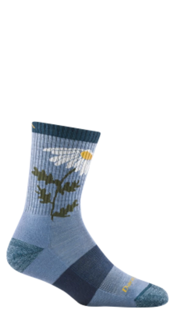 Second Gear WNC Darn Tough Queen Bee Micro Crew Lightweight W/ Cushion Sock, Vapor, Women's M / Style 1988