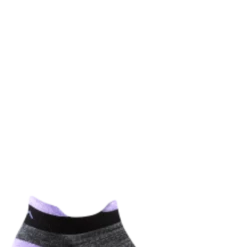 Second Gear WNC Darn Tough Run No Show Tab Ultra-Lightweight W/ Cushion Sock, Space Gray, Women's L / Style 1047