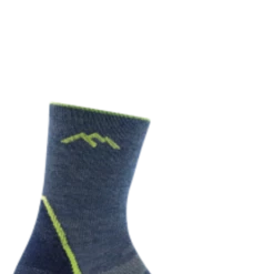 Second Gear WNC Darn Tough Light Hiker Boys Jr. Micro Crew Lightweight W/ Cushion Sock, Denim, Youth L / Style 3023