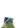 Second Gear WNC Women Darn Tough Hiker Jr. 1/4 Lightweight W/ Cushion Sock, Green, Youth L / Style 3016
