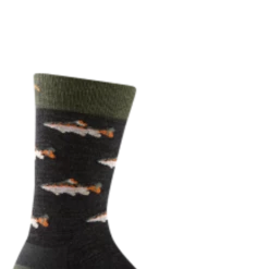 Second Gear WNC Darn Tough Spey Fly Crew Lightweight W/ Cushion Sock, Charcoal, Men's XL / Style 6085