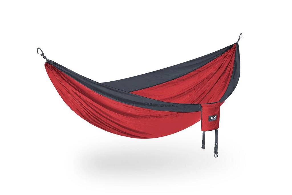 Second Gear WNC ENO DoubleNest Hammock, Red/Charcoal Camp