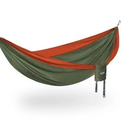 Second Gear WNC Camp ENO DoubleNest Hammock, Olive/Orange