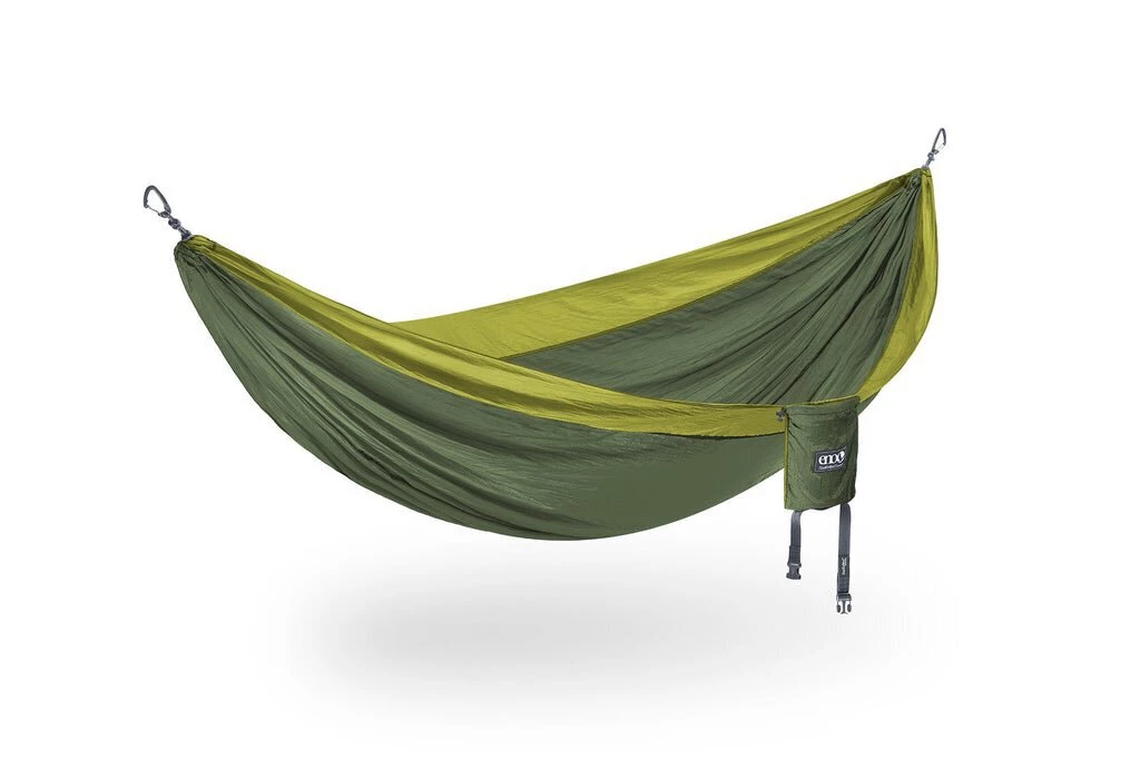 Second Gear WNC Camp ENO DoubleNest Hammock, Olive/Melon