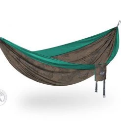 Second Gear WNC Camp ENO DoubleNest Print Hammock (Giving Back), Topo ATC/Emerald