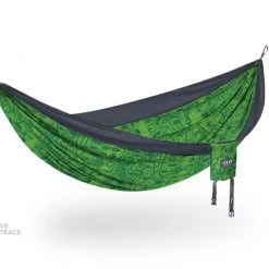 Second Gear WNC ENO DoubleNest Print Hammock (Giving Back), Outside LNT/Charcoal Camp