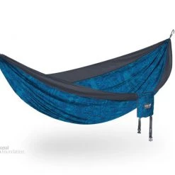 Second Gear WNC ENO DoubleNest Print Hammock (Giving Back), Outside NPF/Charcoal Camp