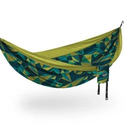 Second Gear WNC Camp ENO DoubleNest Print Hammock, Boulder/Melon