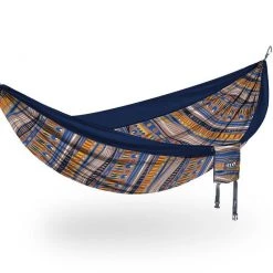 Second Gear WNC ENO DoubleNest Print Hammock, Tundra/Navy Camp