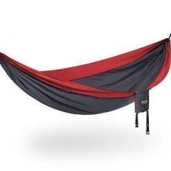 Second Gear WNC ENO SingleNest Hammock, Charcoal/Red