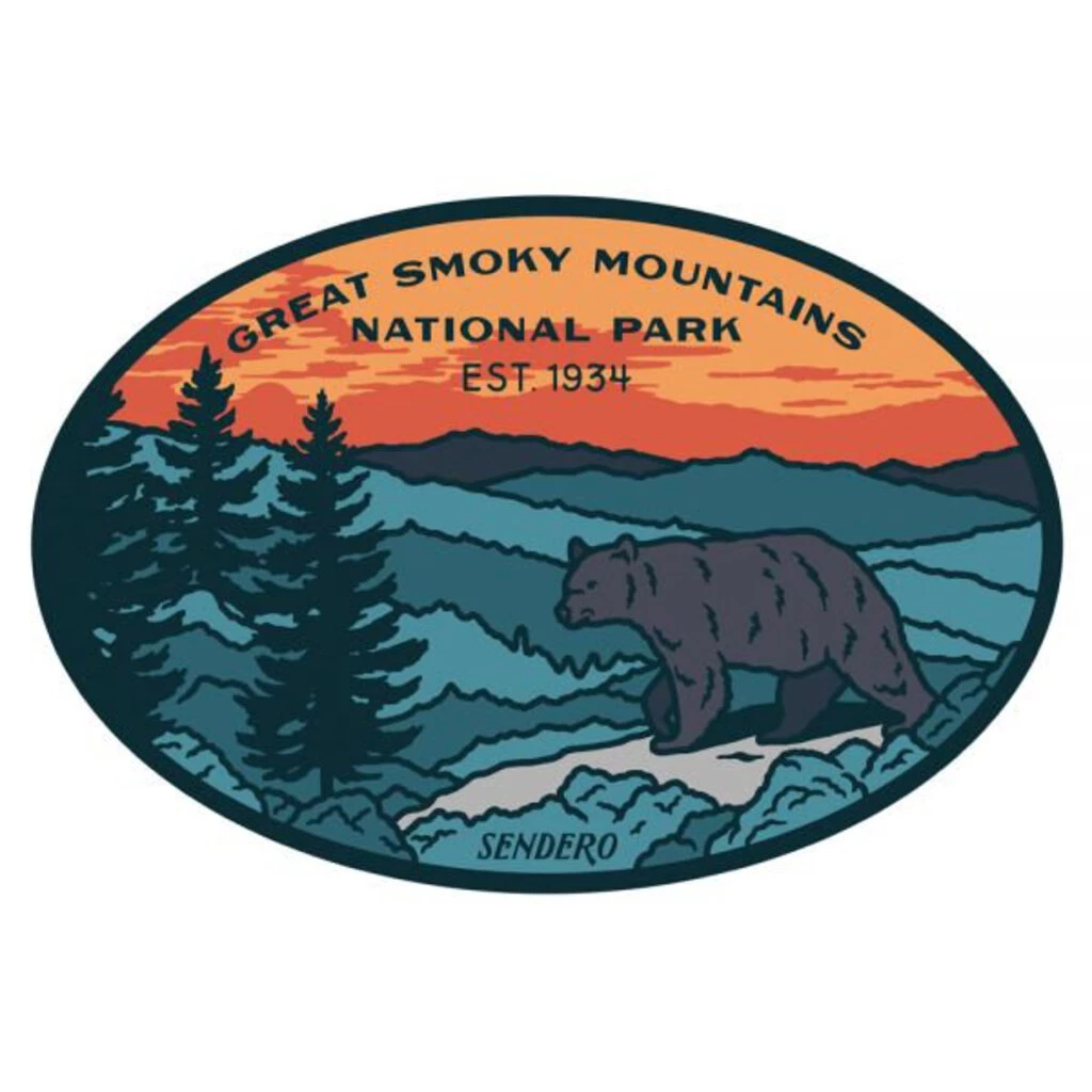 Second Gear WNC Sendero Provisions Smoky Mtn Natl Park Sticker