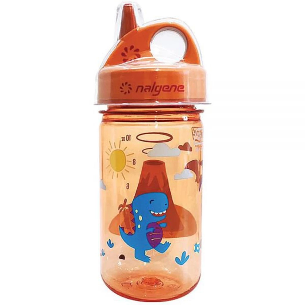 Second Gear WNC Nalgene Grip-N-Gulp Kid's Water Bottle, Orange Volcano