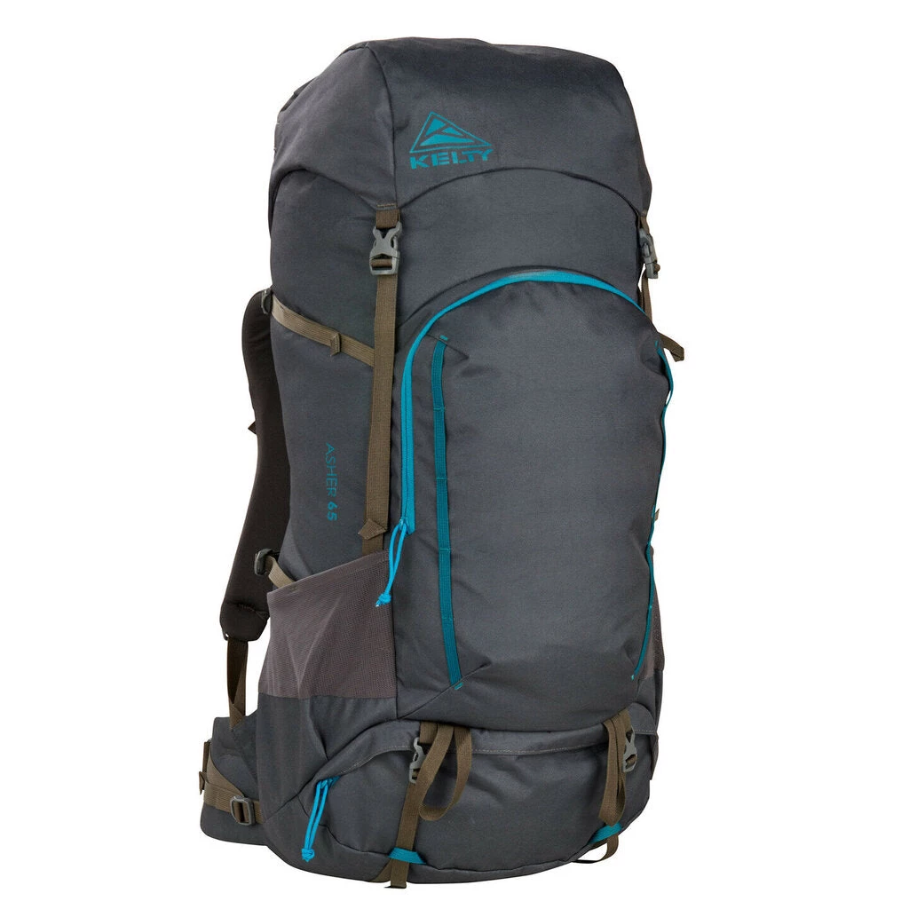 Second Gear WNC Kelty Asher 65L Backpack, Beluga/Colonial Blue