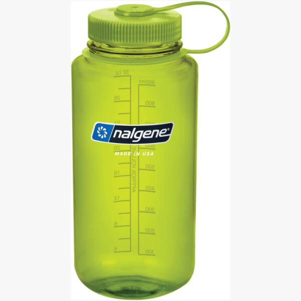 Second Gear WNC Hike Nalgene Wide Mouth Sustain Water Bottle, 32oz, Spring Green