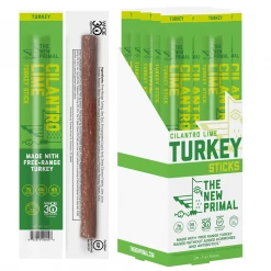 Second Gear WNC The New Primal Turkey Sticks, Cilantro Lime, 1oz Camp