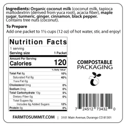 Second Gear WNC Camp Farm To Summit Coconut Milk Turmeric Latte