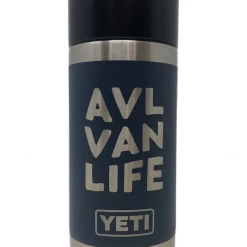 Second Gear WNC Yeti AVL Van Life 18 Oz Rambler W/ Hotshot Cap, Blue