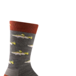 Second Gear WNC Darn Tough Spey Fly Crew Lightweight W/ Cushion Socks, Taupe, Men's XL / Style 6085