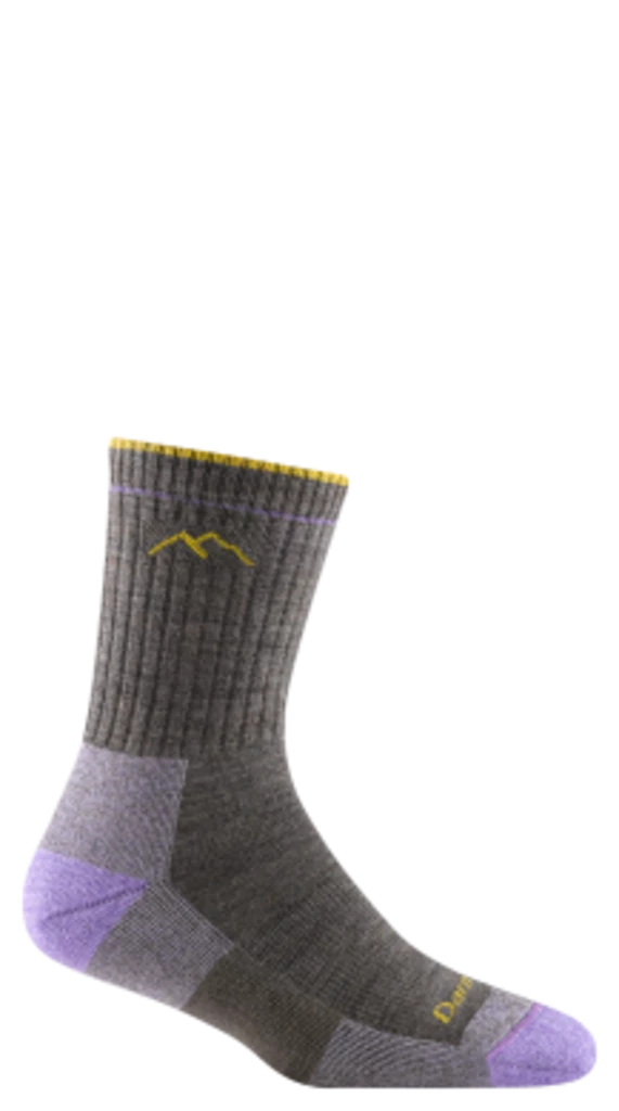 Second Gear WNC Darn Tough Hiker Micro Crew Midweight W/ Cushion Sock, Taupe, Women's M / Style 1903