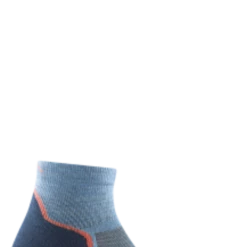 Second Gear WNC Darn Tough Light Hiker 1/4 Lightweight W/ Cushion Sock, Denim, Women's M / Style 1987