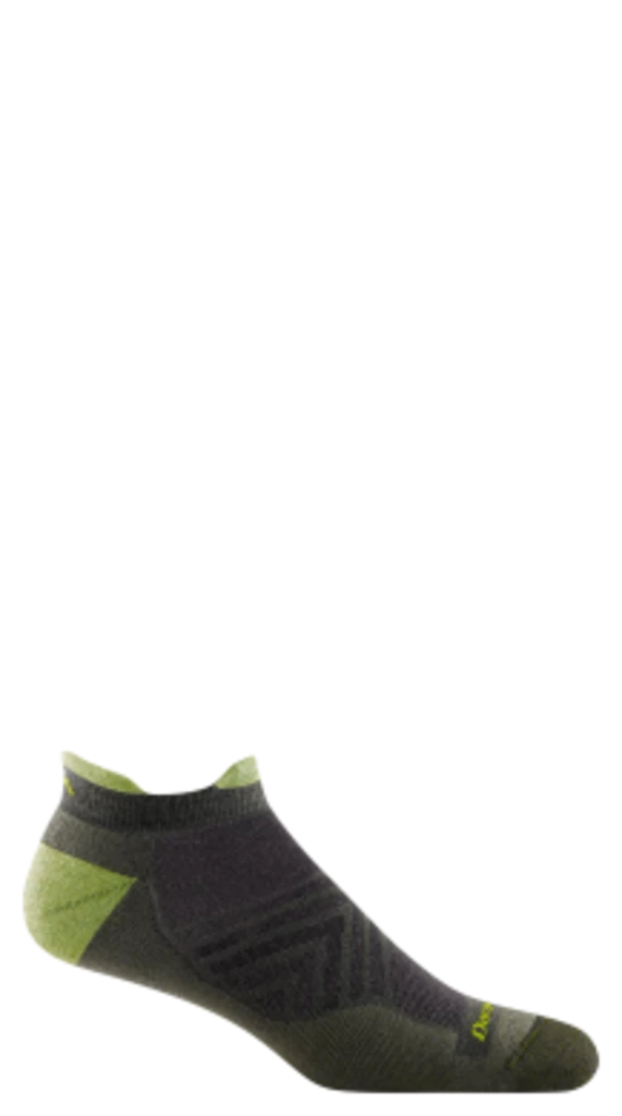 Second Gear WNC Women Darn Tough Run No Show Tab Ultra-Lightweight W/ Cushion Sock, Fatigue, Men's L / Style 1039